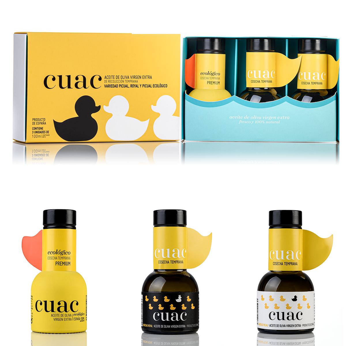 CUAC A.O.V.E. Estuche: Picual 100 ml, Royal 100 ml y Picual Ecológico 100 ml