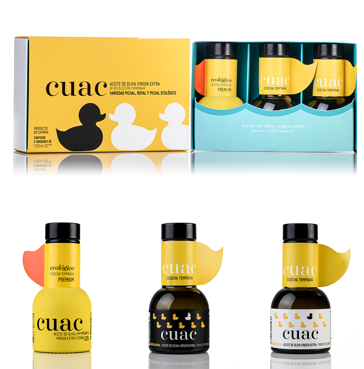 CUAC A.O.V.E. Estuche: Picual 100 ml, Royal 100 ml y Picual Ecológico 100 ml